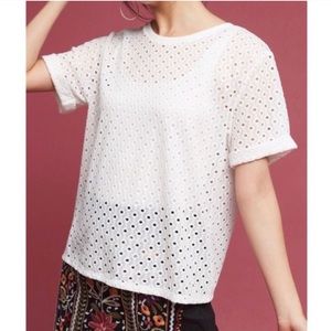 Anthropologie white top